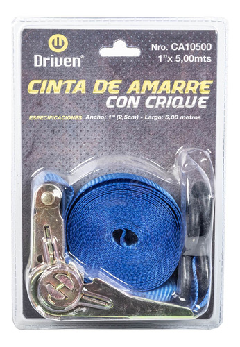 Cinta Amarre Aitos Con Crique 1  X 5 Metros Driven