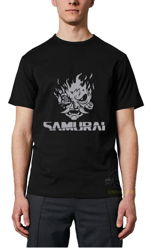Camiseta Adulto Jogo Eletronico Rpg Cyberpunk 2077 Samurai