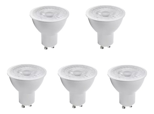 5 Ampolletas Led Gu10 5w 12v Dc12v Luz Cálida Dicroico