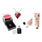 Rosa Eterna Preservada En Caja Collar +obsequio Set Oriflame