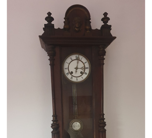 Reloj Antiguo De Pared Con Pendulo,  Excelente Estado