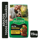 Alimento Perro Seco Dog Chow® Adulto Alta Proteína  15kg