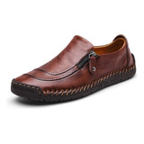 Hombre Mocasines Zapatos Casual Cuero Causales Calzado 9886