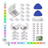 40pcs Kits Conector L Broche Para Unir Tira Led Rgb 4p 10mm