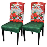 Cubiertas De Silla De Comedor Navideñas Conjunto De 2,...