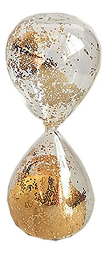 Reloj De Arena Destellos De Oro Antique De Vidrio 16cm Deco