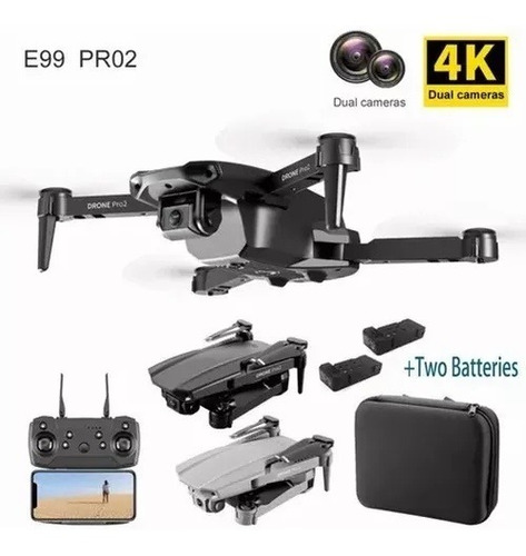 Mini Drone E99 Pro2 Cámara Profesional 4k Dupla 2 Baterías A
