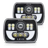 Faros Led Cuadrados 5x7 Para Camión Jeep, 1 Par