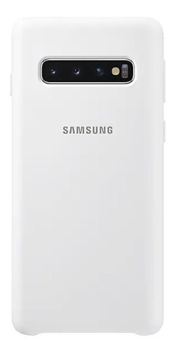 Forro Samsung Silicone Blanco Con Diseño Lisa Para Samsung Galaxy S S10
