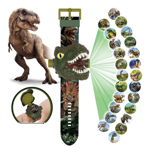 Reloj Proyector Tyrannosaurus Rex Dinosaur Para Niños