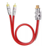 Cabo Coaxial Rca Y Blindado 2 Machos E 1 Fêmea