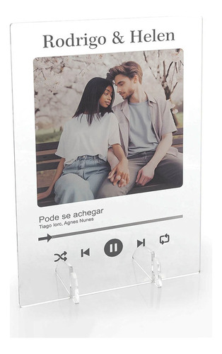  Placa Spotify Personalizada Em Acrílico 10x15cm