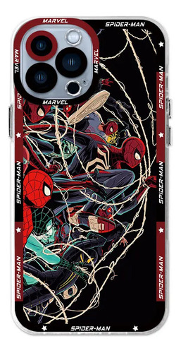Funda Marvel Spiderman Para iPhone 12, 11, 8, 13, 14, 15 Pro