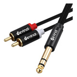 Cable De Audio De 1/4 Trs A 2 Rca Macho - 16 Pies