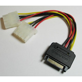 Adaptador Sata(macho) P/ Ide Força Duplo Molex(fem)4pinos