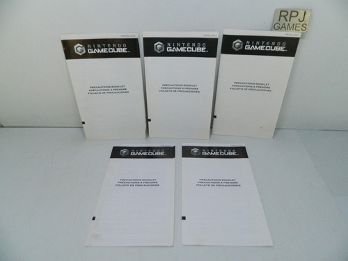 5 Precautions Booklet Originais Dos Jogos Game Cube - B -