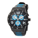 Reloj De Moda Swatch Chrono Susb410 Black Rubber Swiss