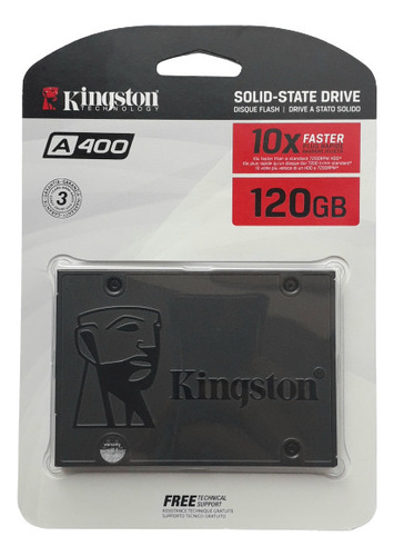 Disco Sólido 120gb Ssd Kingston A400 Sata3 Sa400s37 120g