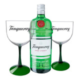 Kit Gin Tanqueray 750ml Com 2 Taças De Brinde Original + Nf