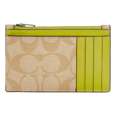 Coach Bolso Zip Card Case Monogram Tarjetero Para Mujer | Meses sin interés
