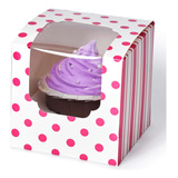 Shallive 60 Cajas Rosas Para Cupcakes, Cajas Individuales Pa