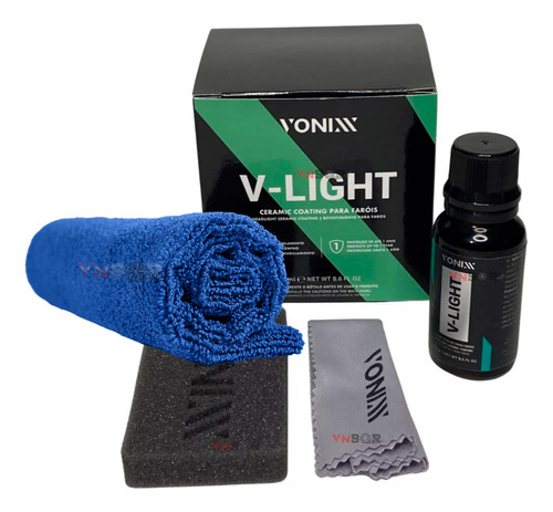 V-light Kit Vitrificador Para Faróis 20ml Vonix Revestimento