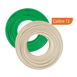 Combo Cable Thw Cal.12 Iusa Blanco Y Verde 2 Cajas 100 M