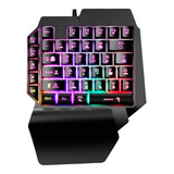 Teclado Gaming Una Mano Tactical Semi Mecanico Rgb + 