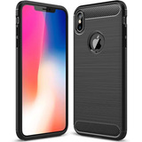 Funda Fibra De Carbono Compatible Con iPhone XS Max