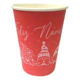 Vaso Papel Encerado 12oz - Navideño (gnomos) - C/50 Pz