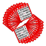 100 Tarjetas De Bingo Con Números De Unique Roja Por Royal B