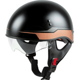 Casco Gmax Hh-65 Half Source Negro Naked/cobre