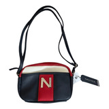 Bolsa Nautica  Negra Crossbody Nautica Dama Mariconera Mujer