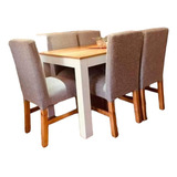 Juego De Comedor Mesa Ext Combinada + 6 Sillas Ref. Chenil