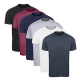 Kit 6 Camisetas Básica Lisa Várias Cores Camisa Masculina