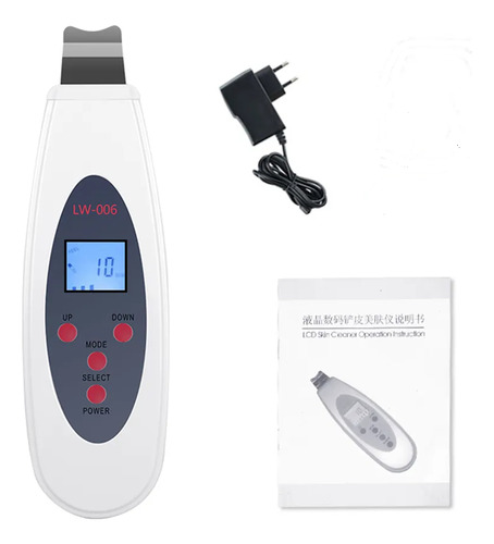 Peeling Ultrasonico Portatil Lcd Anti Acne Limpa Polos Rosto