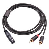 Cable Divisor En Y De 3 Pines Xlr Hembra A Doble Rca Macho,