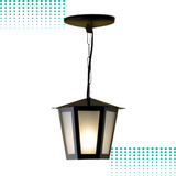 Pendente Arandela Colonial Sextavada Ideal Iluminação Preta 110v 220v (bivolt)