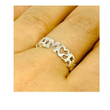 Anillo De Plata 925 Amor Calado Ideal Mujer Regalo  Ao 079 