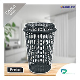 Cesto Multiuso Telado Roupa Roupeiro Preto 60l Arqplast