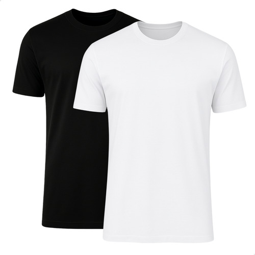 Kit 2 Camisetas Masculina Básica Gola Redonda 100% Algodão