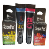 Pack X4 Preservativos Sensor Plus + Anal + Exitante