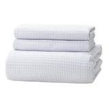 Cover Cubrecama + 2 Fundones I Queen Size I Blanco I