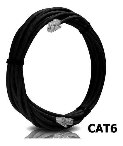 Cabo De Rede Cat6 10 Metros Ethernet Lan Giga 10/1000 