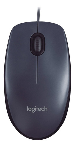 Mouse Óptico Usb Logitech M90 · Cómodo Diseño Ambidiestro
