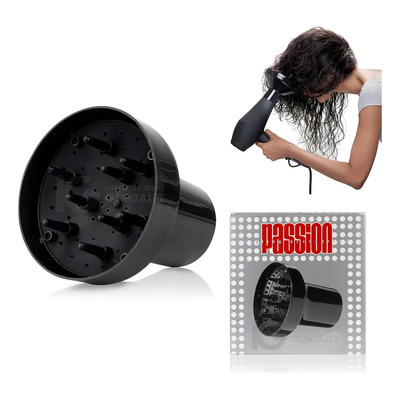 Difusor Universal Passion CH-1920 Antifrizz Rizos Volumen Negro Secadora | Meses sin interés