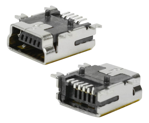 50x Conector Mini Usb Fêmea P/ Pci Micro Usb V3 5pinos
