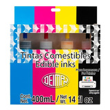 4 Tintas Comestibles Para Impresora Cymk Marca Deiman