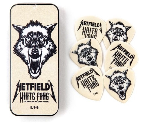 Uñetas Dunlop James Hetfield Signature Metallica White Flag