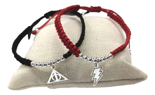 Pulseras Para Parejas Amigos Harry Potter Plata 925 + Bolsa1